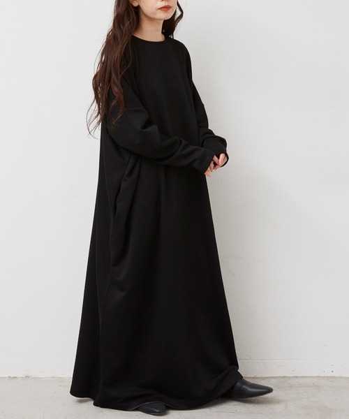 Libra Cue(リブラ キュー)の「Libra ボリュームスウェットワンピース(ワンピース・レディース・ブラック/ブラウン/グレー・FREE)」の21枚目の写真