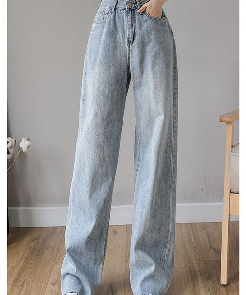 Ulysses（ユリシス）の「ハイウエストストレートデニム（デニムパンツ・レディース・ライトブルー/ホワイト/ブラック/ダークブルー・S/M/L/XL）」の11枚目の写真