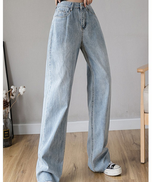 Ulysses（ユリシス）の「ハイウエストストレートデニム（デニムパンツ・レディース・ライトブルー/ホワイト/ブラック/ダークブルー・S/M/L/XL）」の7枚目の写真