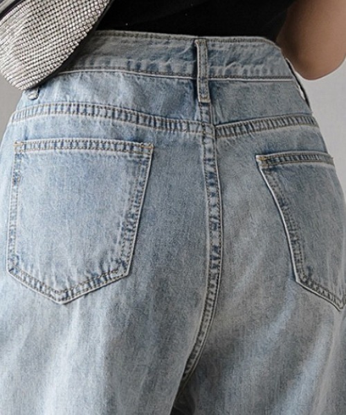 Ulysses（ユリシス）の「ハイウエストストレートデニム（デニムパンツ・レディース・ライトブルー/ホワイト/ブラック/ダークブルー・S/M/L/XL）」の18枚目の写真