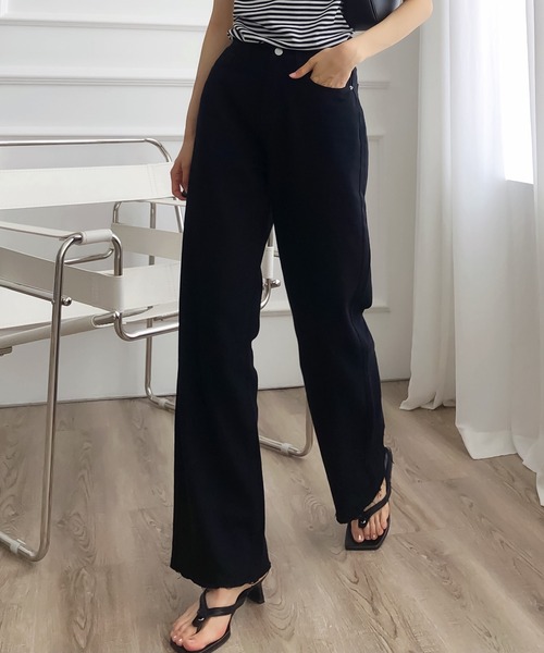 Ulysses（ユリシス）の「ハイウエストストレートデニム（デニムパンツ・レディース・ライトブルー/ホワイト/ブラック/ダークブルー・S/M/L/XL）」の21枚目の写真