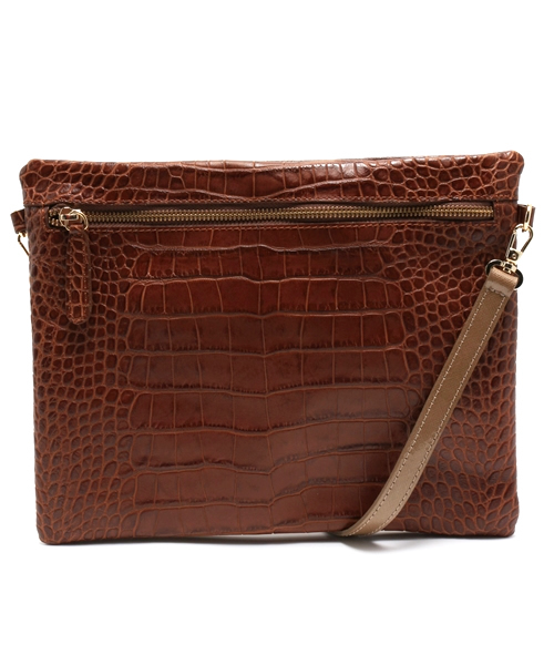 Soareak（ソアリーク）の「【POPCORN MILANO】ｸﾛｺﾎﾟｼｪｯﾄ（クラッチバッグ・レディース・ブラウン/ネイビー・FREE）」の2枚目の写真