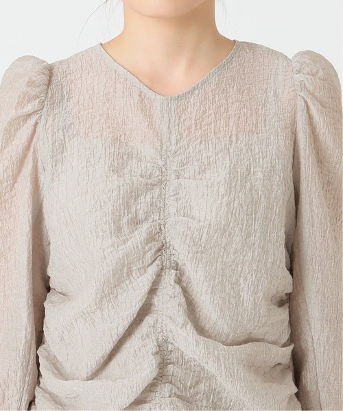 U by SPICK&SPAN(ユーバイスピックアンドスパン)の「≪追加≫フロントギャザーブラウス2◆(シャツ/ブラウス・レディース・ブラウン/ナチュラル・FREE)」の10枚目の写真