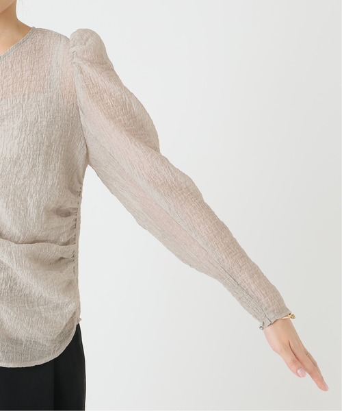 U by SPICK&SPAN(ユーバイスピックアンドスパン)の「≪追加≫フロントギャザーブラウス2◆(シャツ/ブラウス・レディース・ブラウン/ナチュラル・FREE)」の12枚目の写真