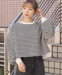 tiptop | クルーネックショート丈ロンT(Tシャツ/カットソー)