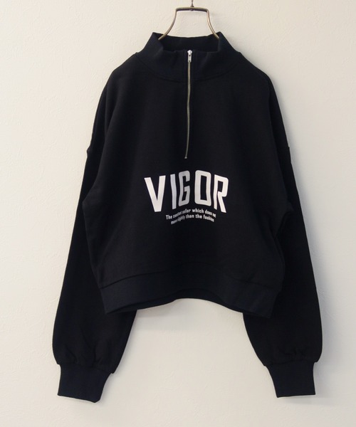 Avvenente(アベネンテ)の「【Avvenente】ハイネックモードプリントプルオーバー(Tシャツ/カットソー・レディース・ブラック/ベージュ/チャコールグレー・M)」の9枚目の写真