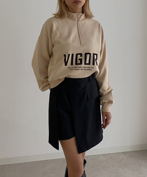 Avvenente(アベネンテ)の「【Avvenente】ハイネックモードプリントプルオーバー(Tシャツ/カットソー・レディース・ブラック/ベージュ/チャコールグレー・M)」の20枚目の写真