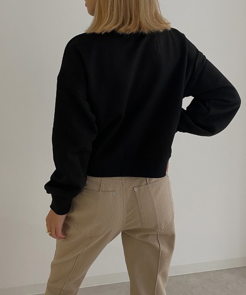 Avvenente(アベネンテ)の「【Avvenente】ハイネックモードプリントプルオーバー(Tシャツ/カットソー・レディース・ブラック/ベージュ/チャコールグレー・M)」の19枚目の写真