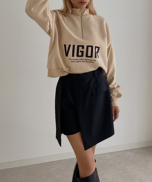 Avvenente(アベネンテ)の「【Avvenente】ハイネックモードプリントプルオーバー(Tシャツ/カットソー・レディース・ブラック/ベージュ/チャコールグレー・M)」の21枚目の写真