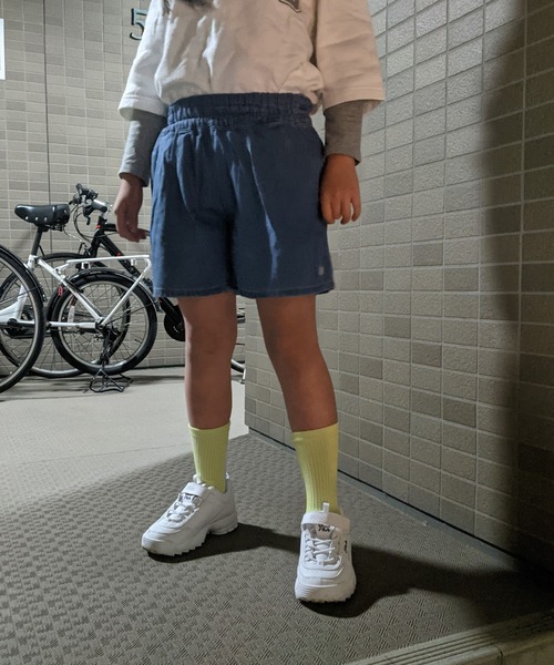 Lee（リー）の「Lee/リー　キッズ　リラックスキュロットパンツ（その他パンツ・キッズ・インディゴブルー/ライトインディゴブルー/パープル/ベージュ/ピンク/ブルー・130/140/150）」の18枚目の写真