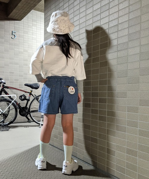 Lee（リー）の「Lee/リー　キッズ　リラックスキュロットパンツ（その他パンツ・キッズ・インディゴブルー/ライトインディゴブルー/パープル/ベージュ/ピンク/ブルー・130/140/150）」の17枚目の写真