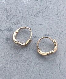 blackdia ocean 18KGPウェーブリングスナップピアス
