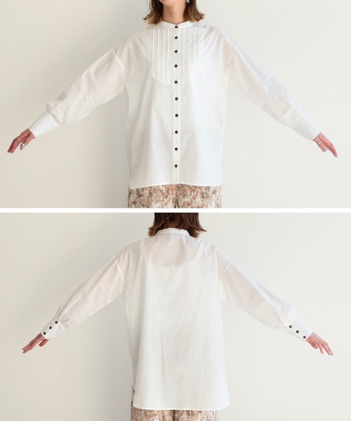 reca（レカ）の「ピンタックドレスシャツ（シャツ/ブラウス・レディース・ブルー系その他/オフホワイト/グリーン系その他/ベージュ・M）」の18枚目の写真