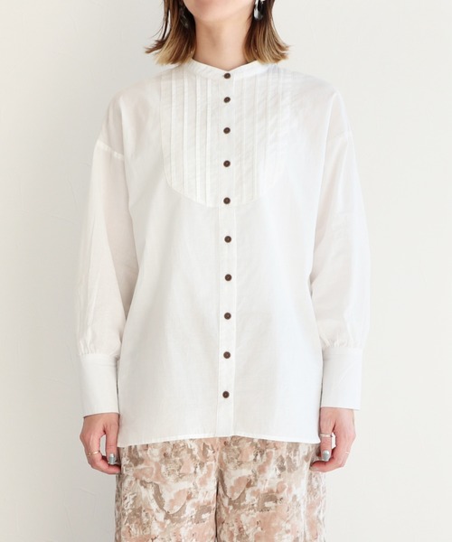 reca（レカ）の「ピンタックドレスシャツ（シャツ/ブラウス・レディース・ブルー系その他/オフホワイト/グリーン系その他/ベージュ・M）」の15枚目の写真