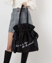WEGO | WEGO/サイドリボン巾着トートバッグ(トートバッグ)