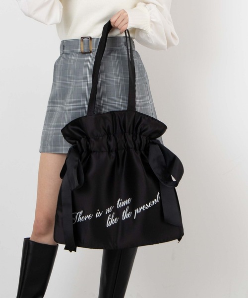 WEGO（ウィゴー）の「WEGO/サイドリボン巾着トートバッグ（トート