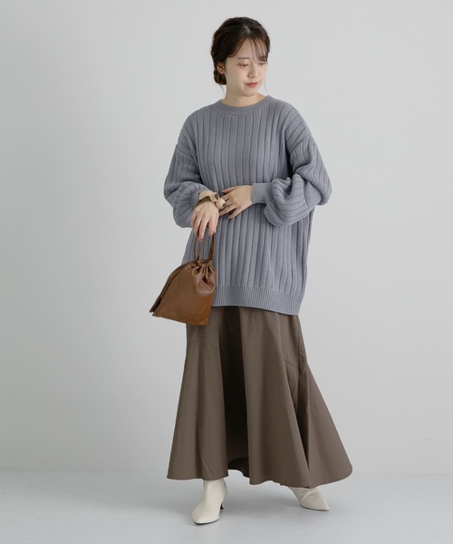 LAATO(ラート)の「FLARE LONG SKIRT(スカート・レディース・グレー/カーキ・FREE)」の13枚目の写真