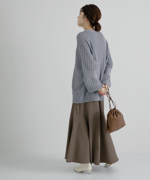 LAATO(ラート)の「FLARE LONG SKIRT(スカート・レディース・グレー/カーキ・FREE)」の21枚目の写真