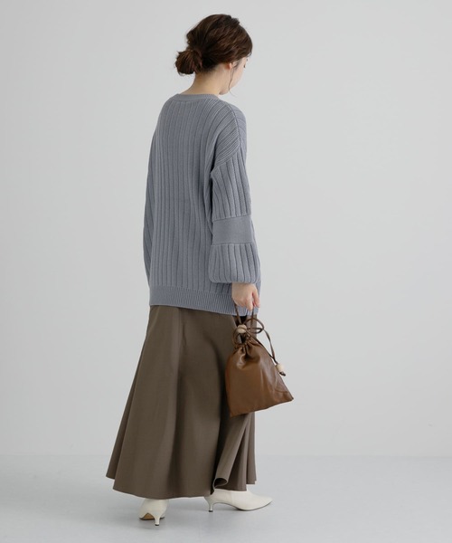 LAATO(ラート)の「FLARE LONG SKIRT(スカート・レディース・グレー/カーキ・FREE)」の19枚目の写真