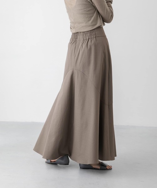 LAATO(ラート)の「FLARE LONG SKIRT(スカート・レディース・グレー/カーキ・FREE)」の8枚目の写真