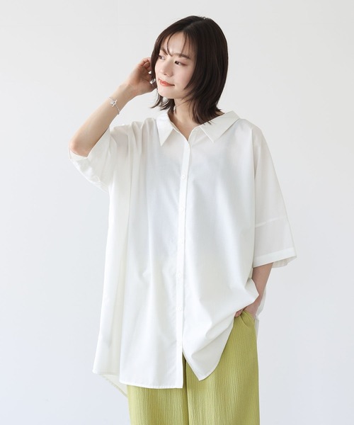 n'OrLABEL(ノアールレーベル)の「『洗練デザインロングシャツ』(シャツ/ブラウス・レディース・オフホワイト/カーキ/ブラック/ダークネイビー/ベージュ/ピンクベージュ・FREE)」の14枚目の写真