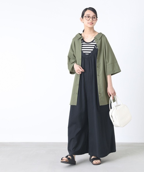 n'OrLABEL(ノアールレーベル)の「『洗練デザインロングシャツ』(シャツ/ブラウス・レディース・オフホワイト/カーキ/ブラック/ダークネイビー/ベージュ/ピンクベージュ・FREE)」の15枚目の写真