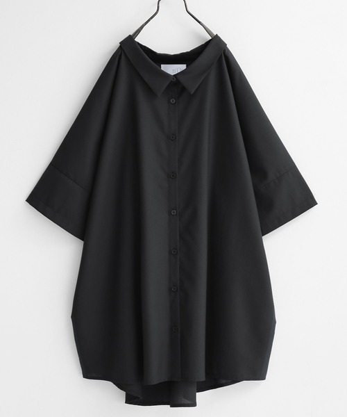 n'OrLABEL(ノアールレーベル)の「『洗練デザインロングシャツ』(シャツ/ブラウス・レディース・オフホワイト/カーキ/ブラック/ダークネイビー/ベージュ/ピンクベージュ・FREE)」の12枚目の写真