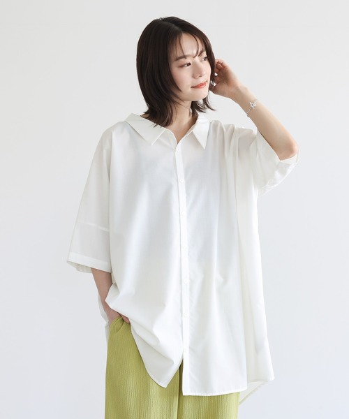 n'OrLABEL(ノアールレーベル)の「『洗練デザインロングシャツ』(シャツ/ブラウス・レディース・オフホワイト/カーキ/ブラック/ダークネイビー/ベージュ/ピンクベージュ・FREE)」の19枚目の写真