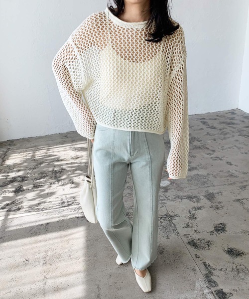 LOHEN /ローヘン　ミラノリブクロップドニット23SS /ホワイト ホワイトクロップドニット セーター M - メルカリ