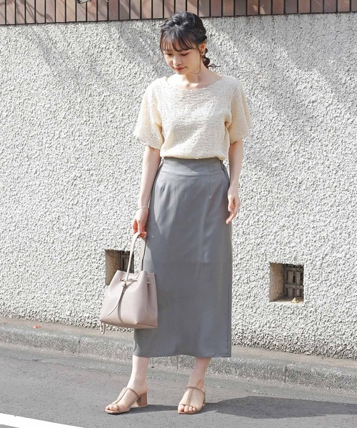 Crisp（クリスプ）の「ジャガードメロウTシャツ（Tシャツ/カットソー・レディース・アイボリー・FREE）」の13枚目の写真