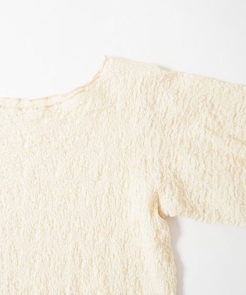 Crisp（クリスプ）の「ジャガードメロウTシャツ（Tシャツ/カットソー・レディース・アイボリー・FREE）」の4枚目の写真