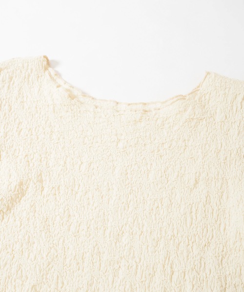Crisp（クリスプ）の「ジャガードメロウTシャツ（Tシャツ/カットソー・レディース・アイボリー・FREE）」の14枚目の写真