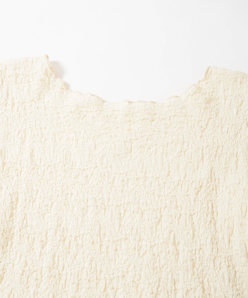 Crisp（クリスプ）の「ジャガードメロウTシャツ（Tシャツ/カットソー・レディース・アイボリー・FREE）」の11枚目の写真