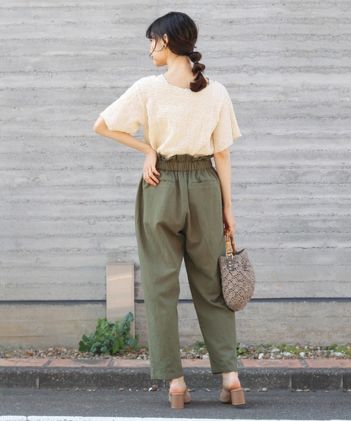 Crisp（クリスプ）の「ジャガードメロウTシャツ（Tシャツ/カットソー・レディース・アイボリー・FREE）」の17枚目の写真