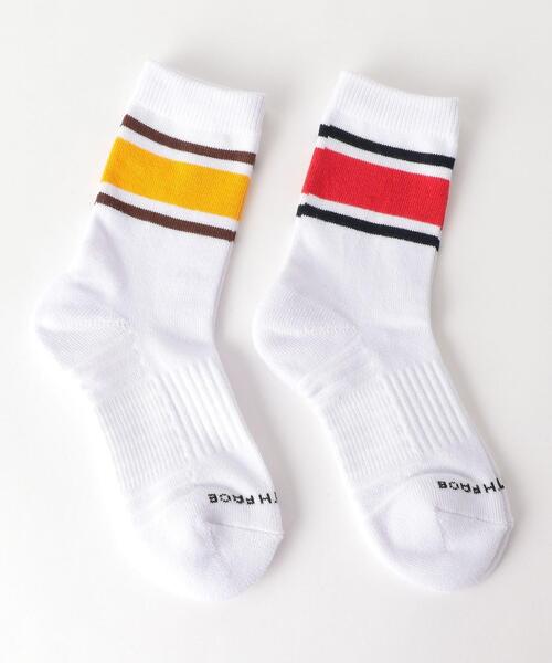 THE NORTH FACE（ザノースフェイス）の「THE NORTH FACE(ザノースフェイス) RunningDBorder 2P（ソックス/靴下・キッズ・イエロー/ケリー・16-18cm/19-21cm）」の2枚目の写真