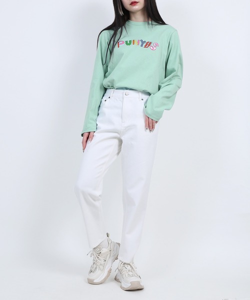 PUNYUS(プニュズ)の「ボーイズデニムパンツ(デニムパンツ・レディース・インディゴブルー/ホワイト/ライトブルー・1/2/3/4)」の4枚目の写真