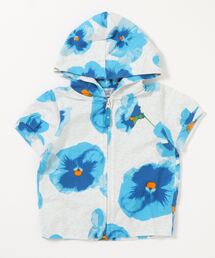 HAKKA BABY | [ベビー]ビッグランダムスミレプリント半袖ジップパーカー(パーカー)