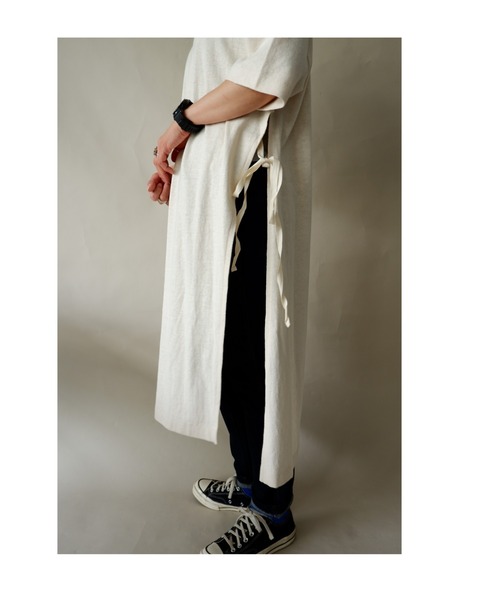 MANASTASH（マナスタッシュ）の「MANASTASH/マナスタッシュ　Ws HEMP SLIT DRESS（ワンピース・レディース・ブラック/ナチュラル/オレンジ/オレンジ系その他・MEDIUM）」の17枚目の写真