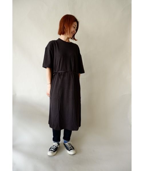 MANASTASH（マナスタッシュ）の「MANASTASH/マナスタッシュ　Ws HEMP SLIT DRESS（ワンピース・レディース・ブラック/ナチュラル/オレンジ/オレンジ系その他・MEDIUM）」の18枚目の写真