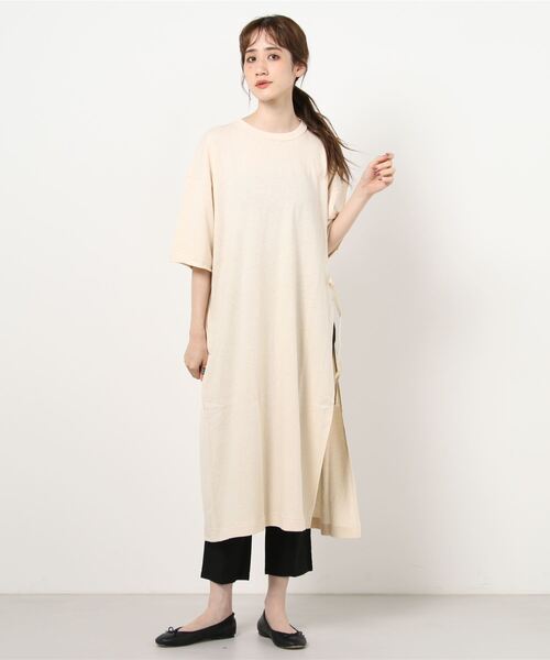 MANASTASH（マナスタッシュ）の「MANASTASH/マナスタッシュ　Ws HEMP SLIT DRESS（ワンピース・レディース・ブラック/ナチュラル/オレンジ/オレンジ系その他・MEDIUM）」の13枚目の写真