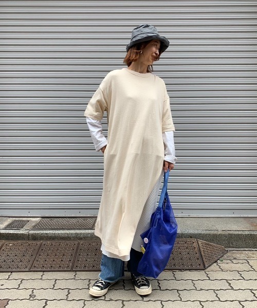 MANASTASH（マナスタッシュ）の「MANASTASH/マナスタッシュ　Ws HEMP SLIT DRESS（ワンピース・レディース・ブラック/ナチュラル/オレンジ/オレンジ系その他・MEDIUM）」の10枚目の写真