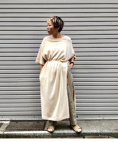 MANASTASH（マナスタッシュ）の「MANASTASH/マナスタッシュ　Ws HEMP SLIT DRESS（ワンピース・レディース・ブラック/ナチュラル/オレンジ/オレンジ系その他・MEDIUM）」の11枚目の写真