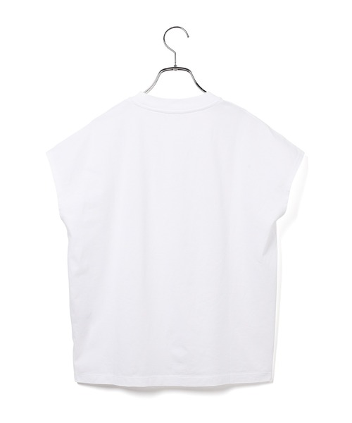 ADAM ET ROPE'(アダムエロペ)の「コットンクルーネックフレンチTEE(Tシャツ/カットソー・レディース・ホワイト/チャコールグレー/ピンク/クリーム/ブラウン系その他3・FREE)」の12枚目の写真