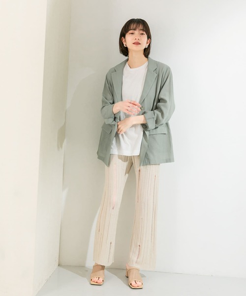 KBF(ケイビーエフ)の「針抜きニットパンツ(その他パンツ・レディース・ライトカーキ/ライトベージュ/オレンジ・ONE)」の7枚目の写真