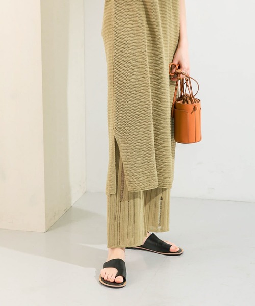 KBF(ケイビーエフ)の「針抜きニットパンツ(その他パンツ・レディース・ライトカーキ/ライトベージュ/オレンジ・ONE)」の8枚目の写真
