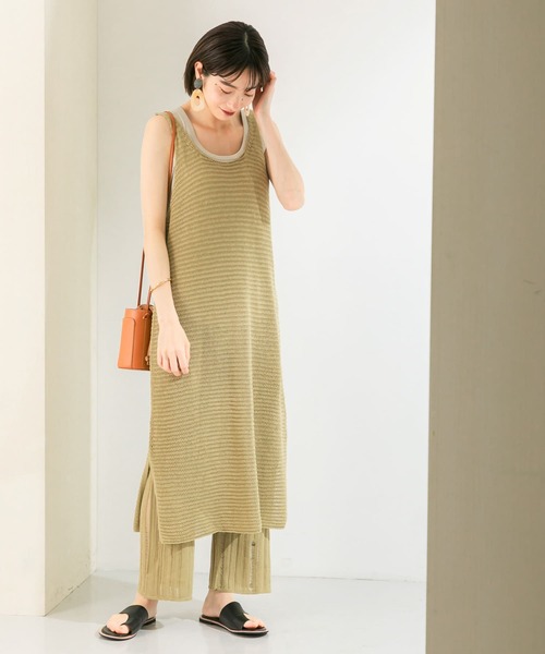 KBF(ケイビーエフ)の「針抜きニットパンツ(その他パンツ・レディース・ライトカーキ/ライトベージュ/オレンジ・ONE)」の9枚目の写真