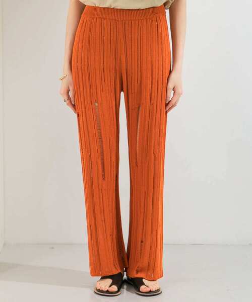 KBF(ケイビーエフ)の「針抜きニットパンツ(その他パンツ・レディース・ライトカーキ/ライトベージュ/オレンジ・ONE)」の10枚目の写真