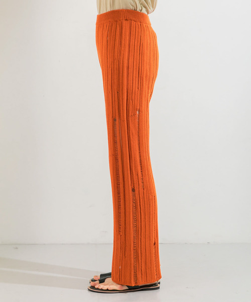 KBF(ケイビーエフ)の「針抜きニットパンツ(その他パンツ・レディース・ライトカーキ/ライトベージュ/オレンジ・ONE)」の11枚目の写真