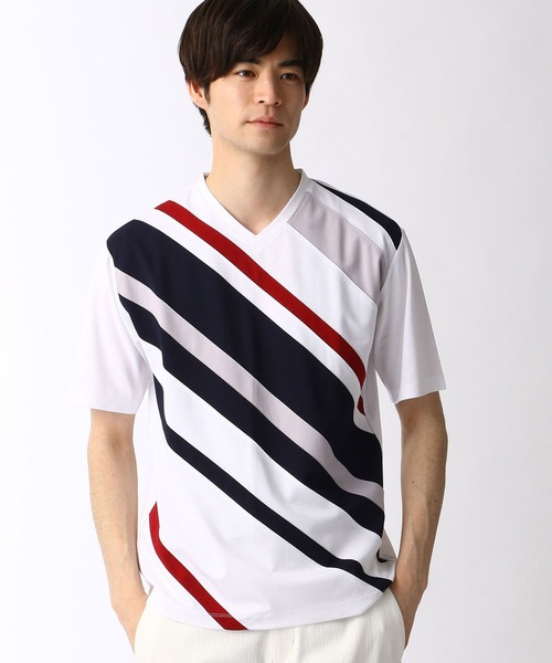 HIDEAWAYS NICOLE（ハイダウェイニコル）の「パネル切り替えTシャツ（Tシャツ/カットソー・メンズ・ホワイト/その他1/ネイビー/その他2/ブラック/その他3・X-LARGE/LARGE/MEDIUM）」の4枚目の写真