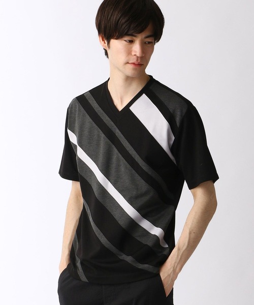 HIDEAWAYS NICOLE（ハイダウェイニコル）の「パネル切り替えTシャツ（Tシャツ/カットソー・メンズ・ホワイト/その他1/ネイビー/その他2/ブラック/その他3・X-LARGE/LARGE/MEDIUM）」の5枚目の写真